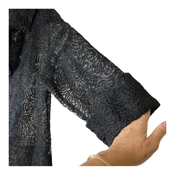 IC by Connie K Art to Wear Lace with Bold One Button Closure Black Size … - Picture 3 of 8